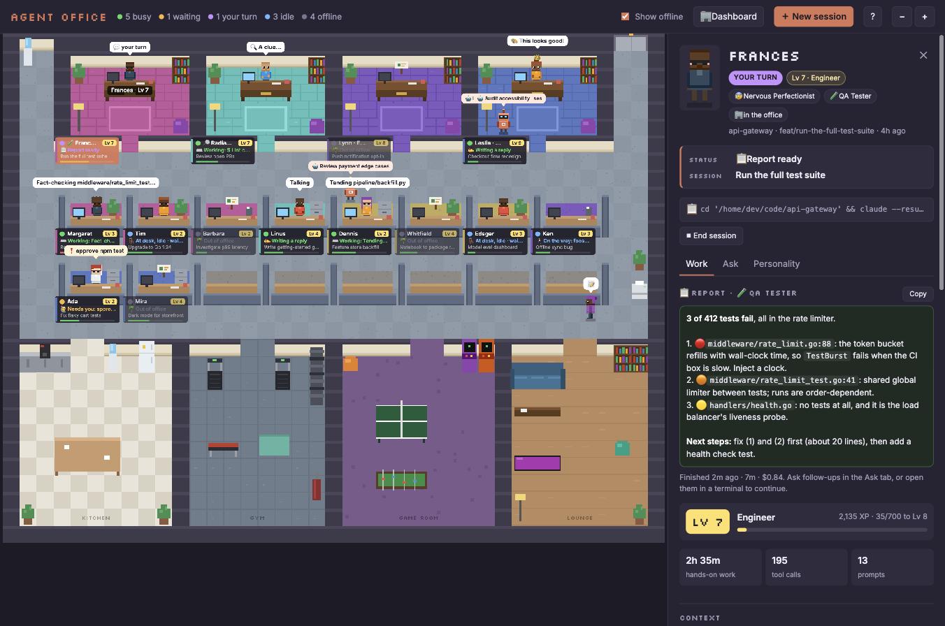 Agent panel with a QA report